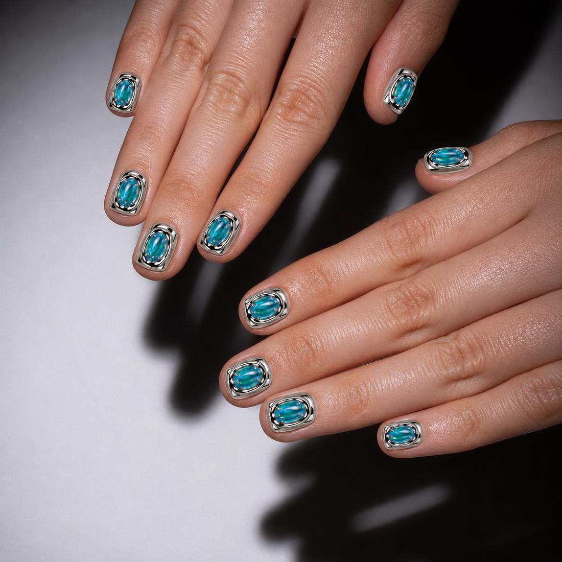 Electric Opal | Short Squoval