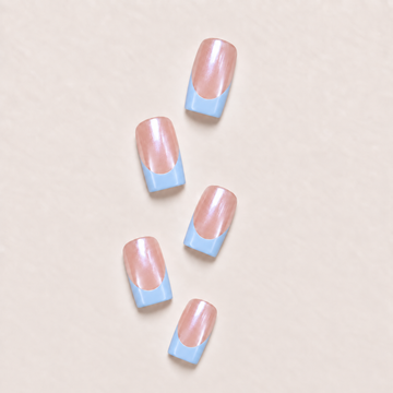 Nude Shimmer French | Medium-long Square