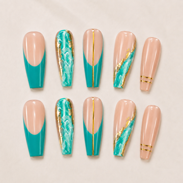 Turquoise Mirage | Long Coffin (24 pieces)