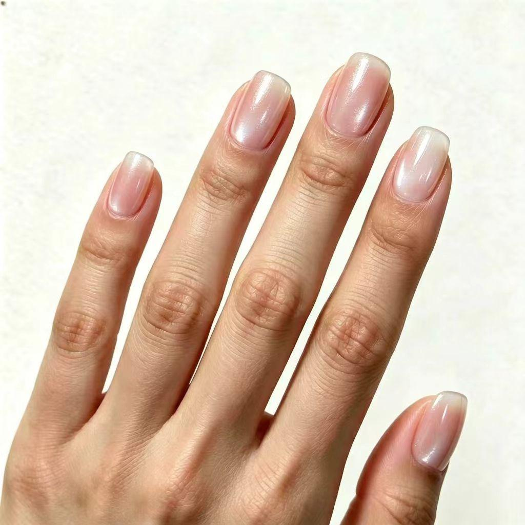 Pink Mmbré Chrome | Short Squoval