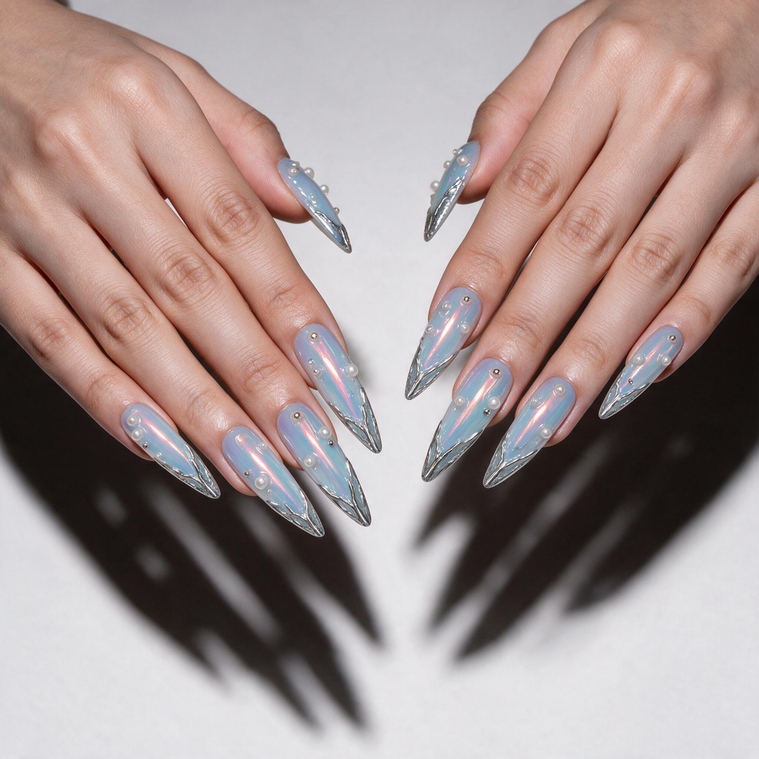 Chrome Aurora | Long Stiletto