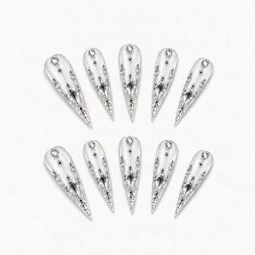 Clear Sparkle | Long Stiletto