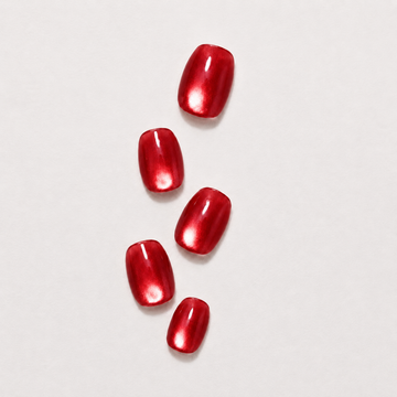 Cat-Eye Red | Short Squoval (30 pieces)