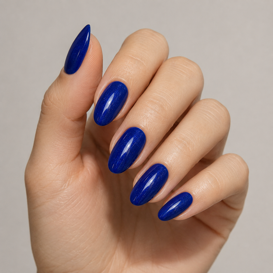 Royal Blue Shimmer | Short Almond (30 pieces)