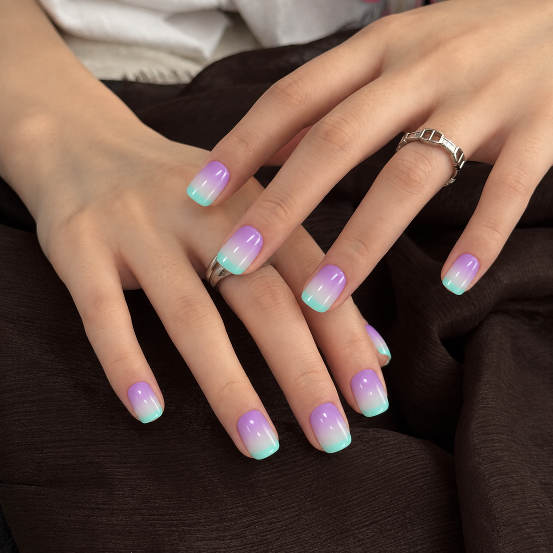 Pastel Mirage | Medium Almond & Short Squoval