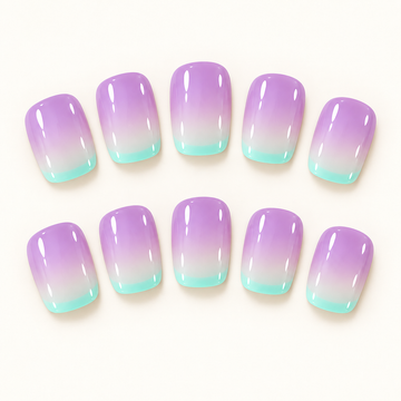 Pastel Mirage | Medium Almond & Short Squoval