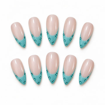 Aqua Gleam | Medium-Long Almond