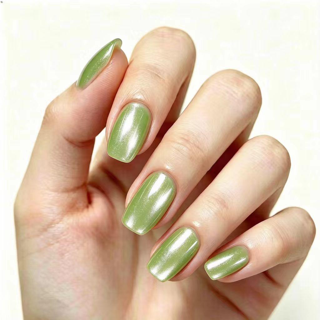 Cat-Eye Lime Green | Short Squoval
