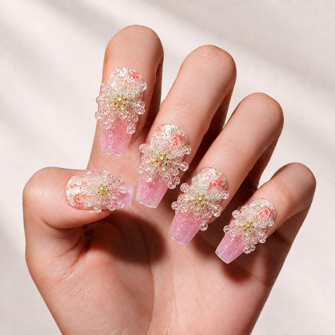 Blush Drift | Medium-Long Coffin/Ballerina