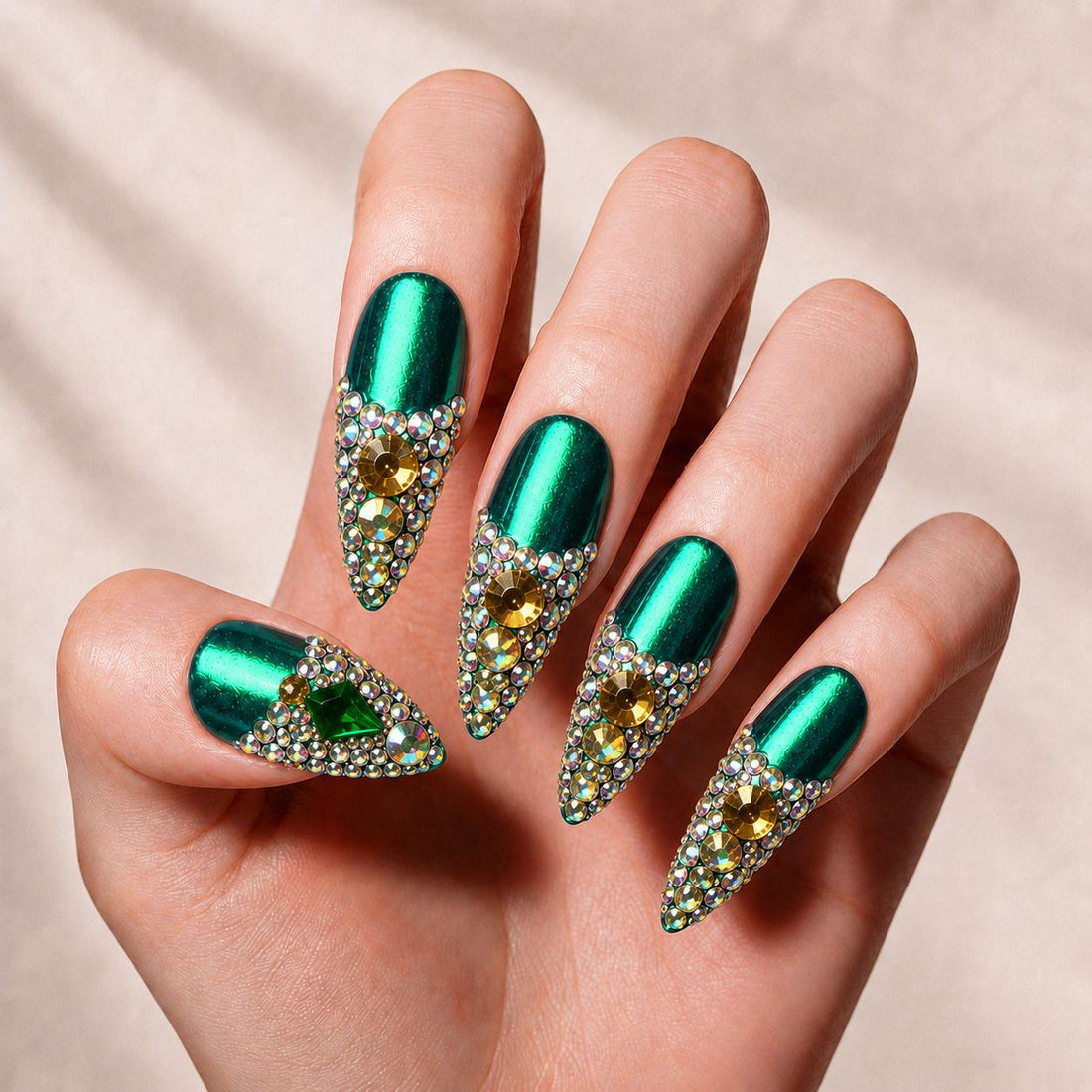 Midnight Jade | Medium-Long Stiletto
