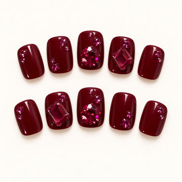 Garnet Luxe | Short Squoval