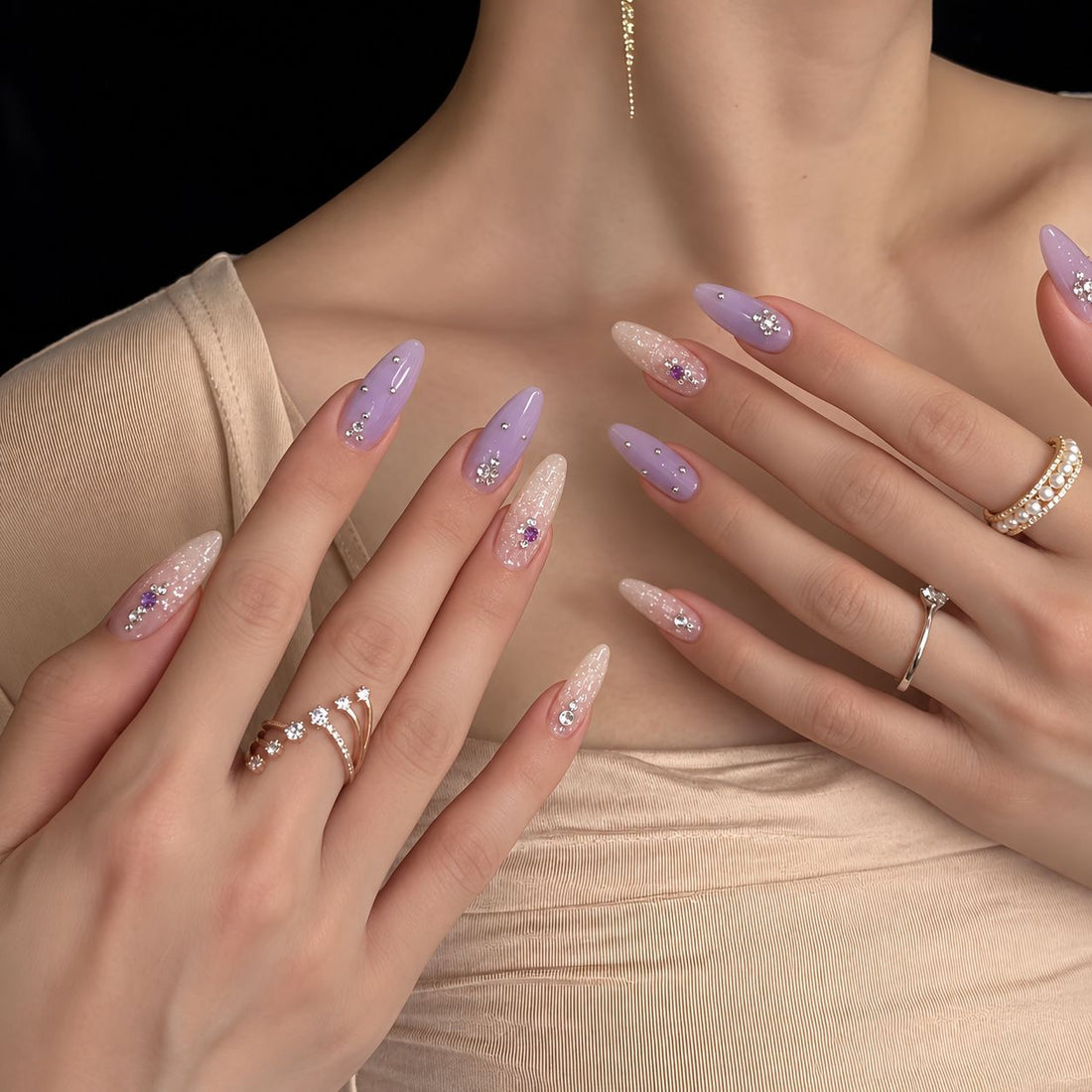 Lavender Lace | Long Almond