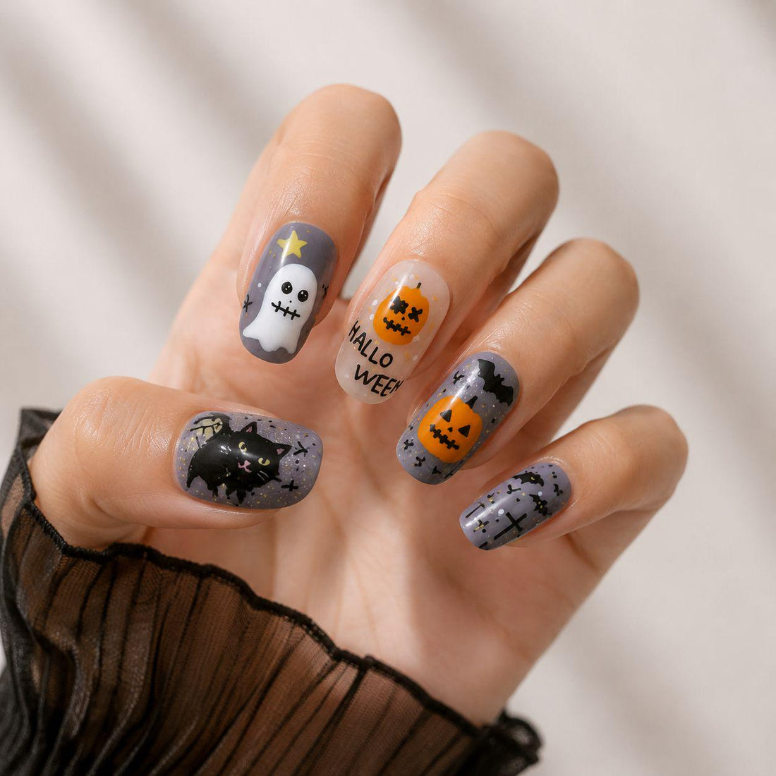 Midnight Boo  | Short Squoval