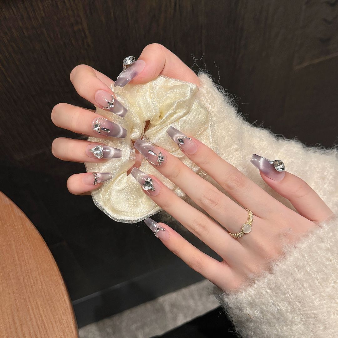 Lilac Sparkle | Medium-Long Coffin