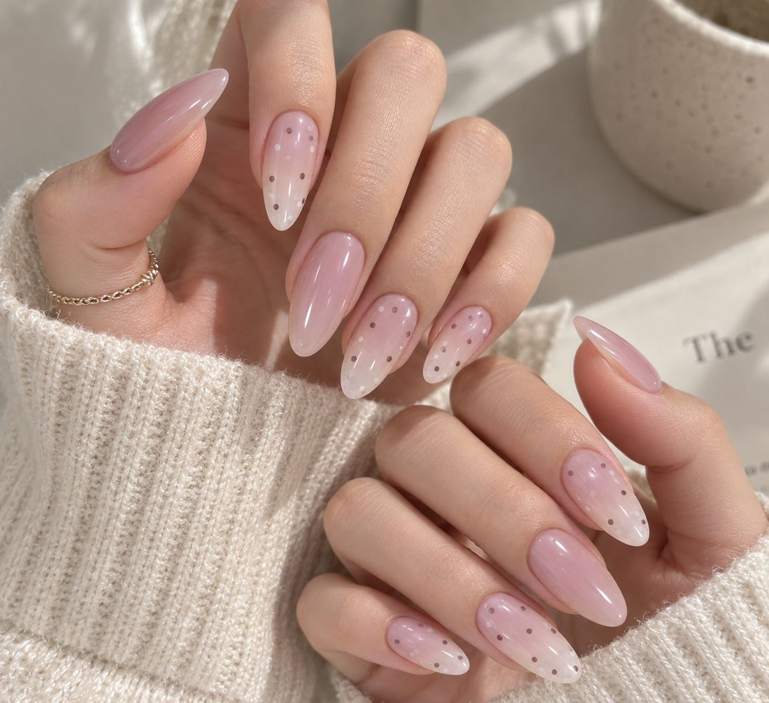 Blush Dots | Medium-Long Almond