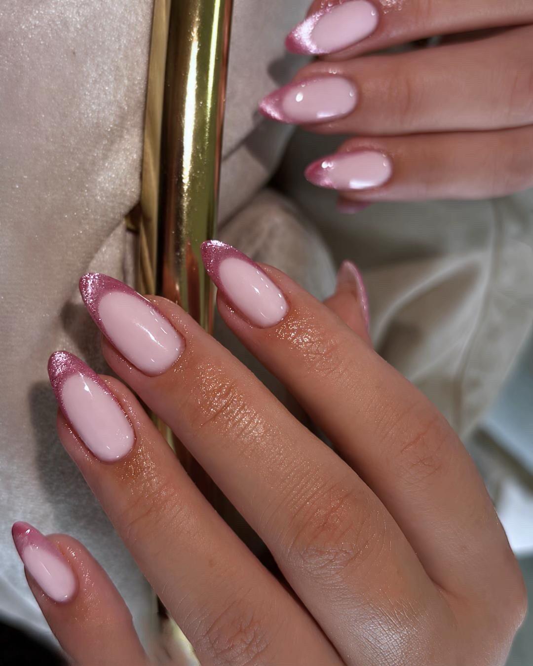 Rosé Sparkle | Medium-Long Almond