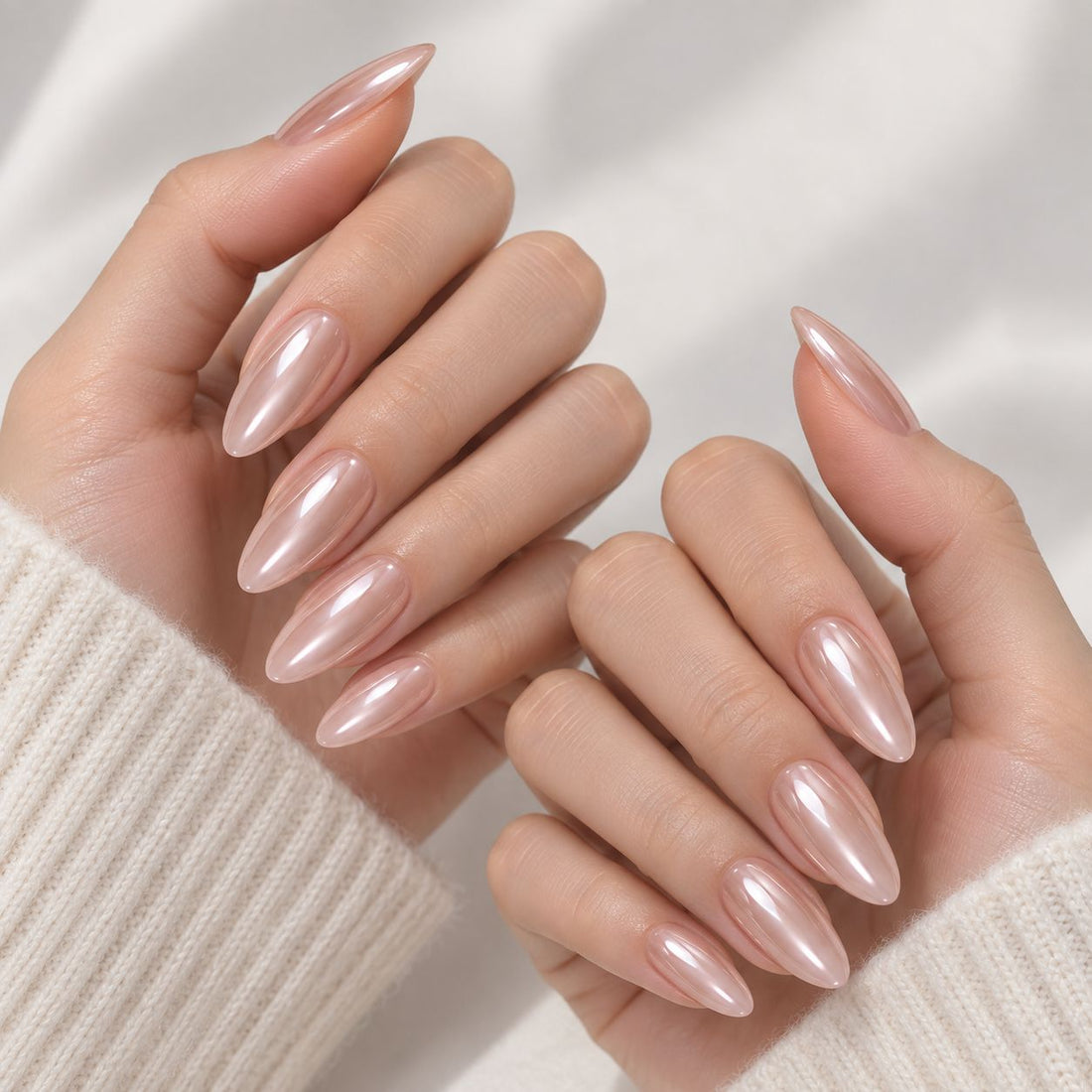 Nude Chrome | Medium-Long Almond