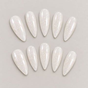 Milky Glimmer | Medium-Long Almond