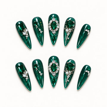 Emerald Regalia | Long Stiletto