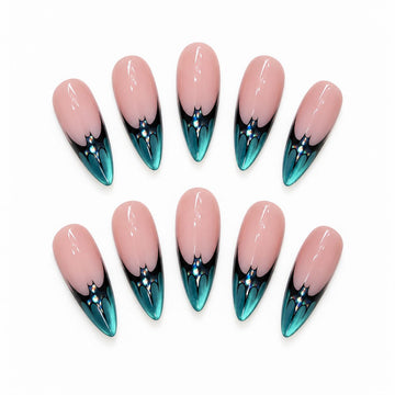 Midnight Teal | Long Almond