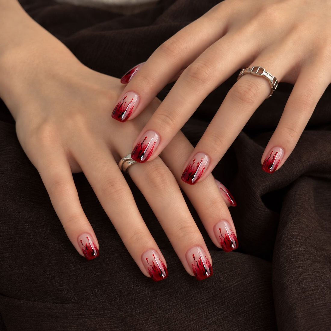 Scarlet Evidence | Medium Squoval
