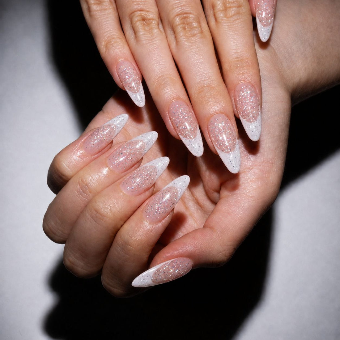 Glitter French | Long Stiletto