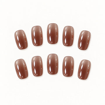 Mocha Glass | Short Almond