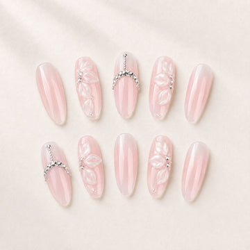 Ivory Bloom | Medium-Long Almond (24 pieces)