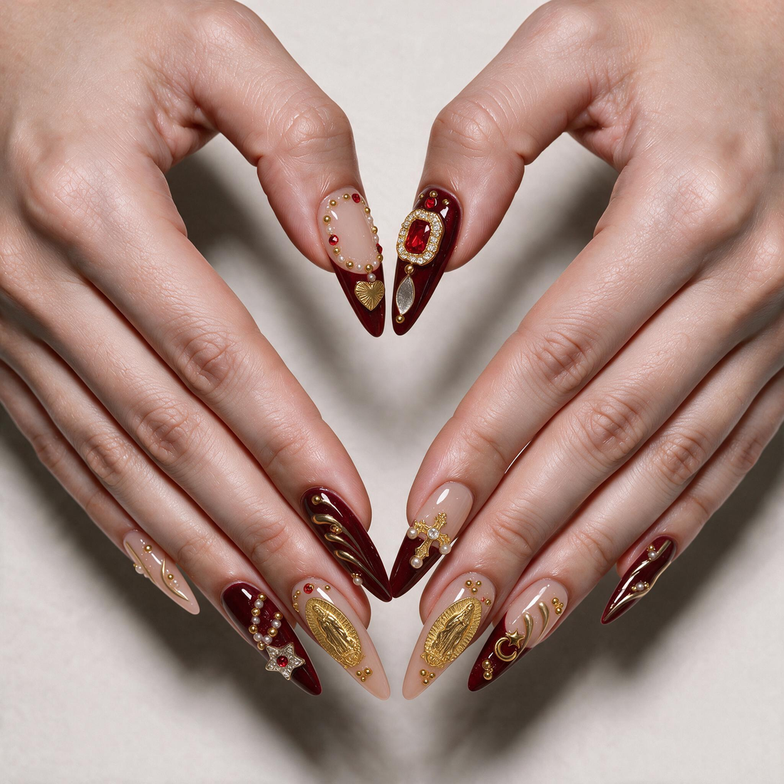 Sacred Burgundy | Long Stiletto